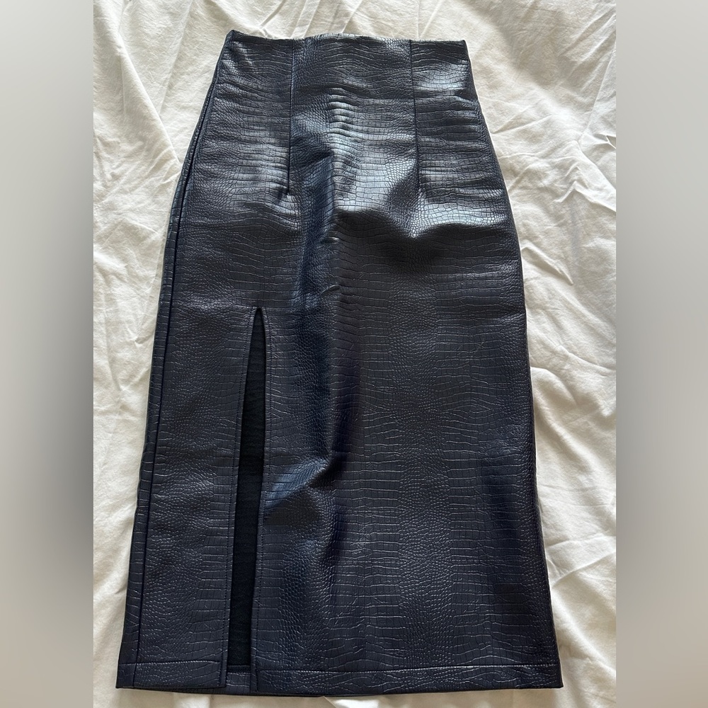 TopShop midi skirt with slit